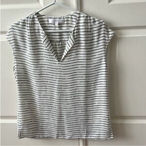 Striped V-Neck Women's Top